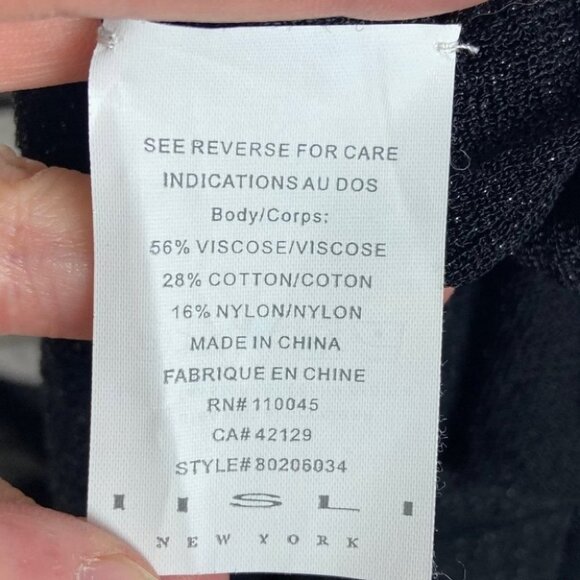 IISLI Black White Mini Dress Size Medium Sweetheart Neck A-Line Minimal Flare M - Picture 5 of 9